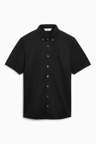 Short Sleeve Jersey Oxford Shirt